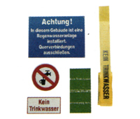Beschriftungsset f�r Regenwasser