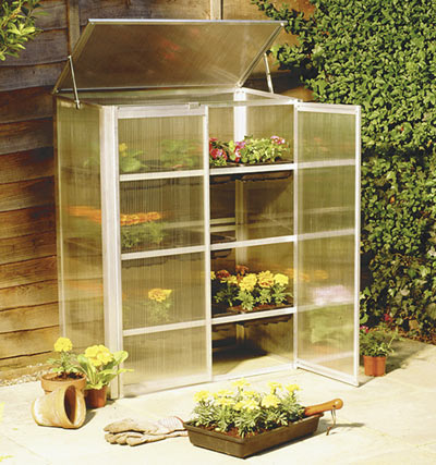 Mini Gew�chshaus aus Aluminium