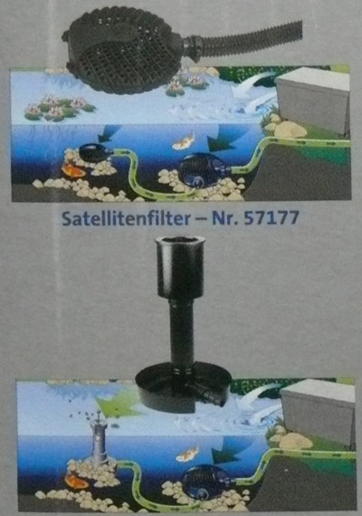 Dieses Zubeh�r wie Skimmer und Satellitenfilter passt auf die Aquamax