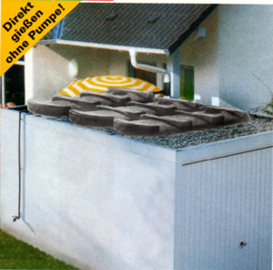 Anwendungsbeispiele f�r den Garagendachtank