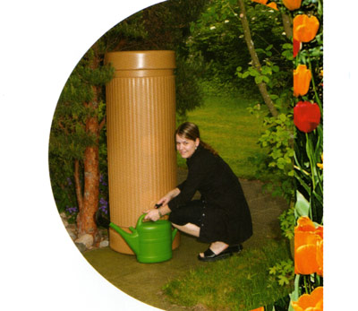 Die Regens�ule in holzoptik