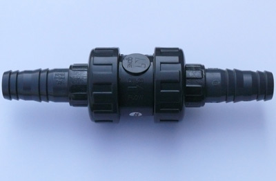 Rückschlagventil mit Schlauchtüllen Rückschlagventil mit Schlauchtüllen