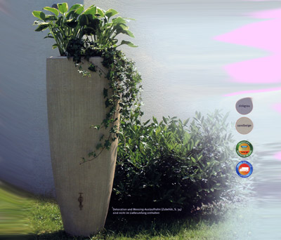 Wasserbehälter mit Pflanzschale Wasserbehälter mit Pflanzschale